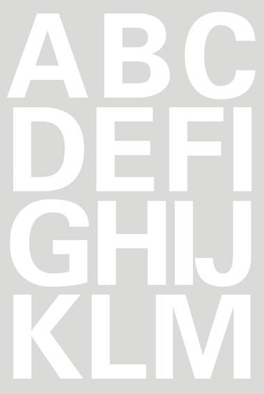Herma etiket bogstaver A-Z 25mm vejrbestandige, hvid