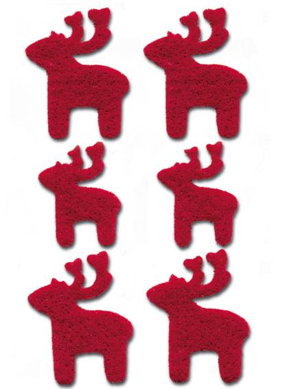Stickers selvklæbende klistermærker - Magic julerensdyr filt