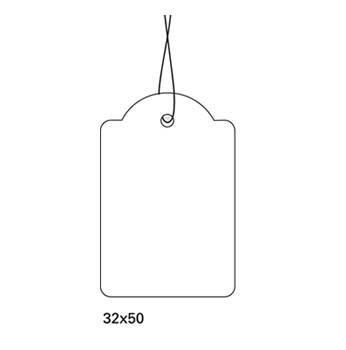 Herma etiket vedhæng m/snor 32x50 med snørehul, 1000 stk pr pakke