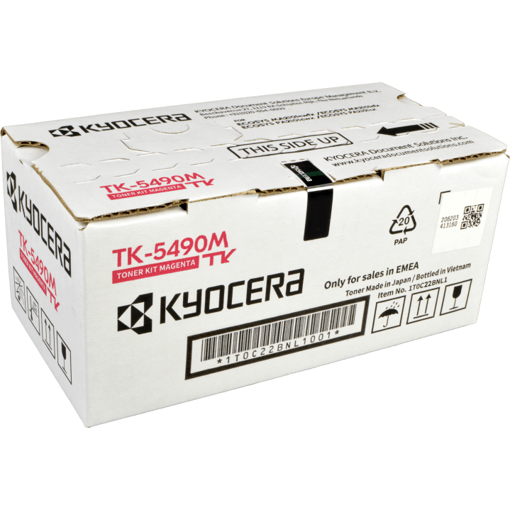 Kyocera TK-5490M orignal lasertoner 2,4K rød