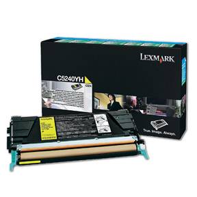 Lexmark C5240YH original lasertoner 5K gul