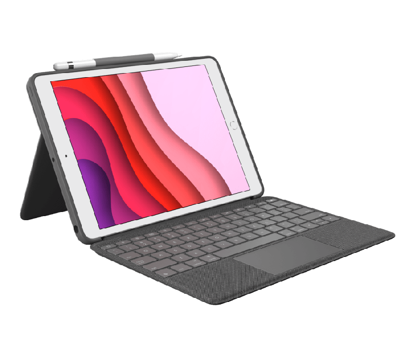 Logitech iPad 10.2'' tastatur og cover - grå