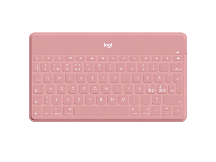 Logitech Keys-To-Go ultratynd og ultralet tastatur pink