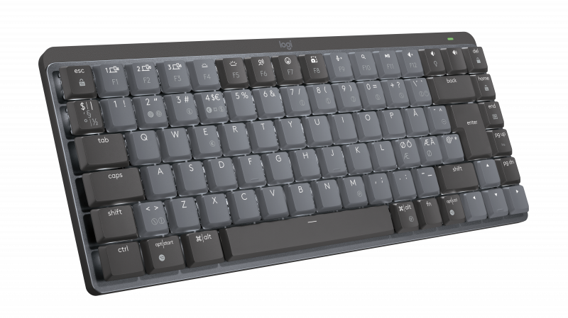 Logitech MX Mech trådløst Mini Minimalist tastatur grafitgrå nordisk