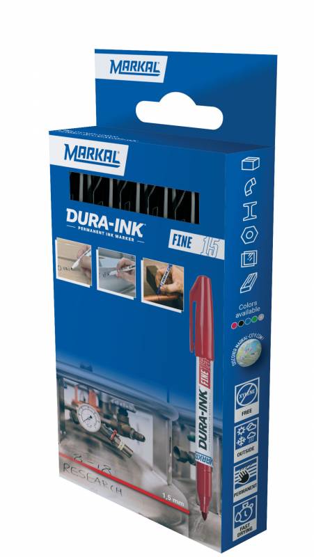 Dura Ink Fine 15 Retail Pack (5) black