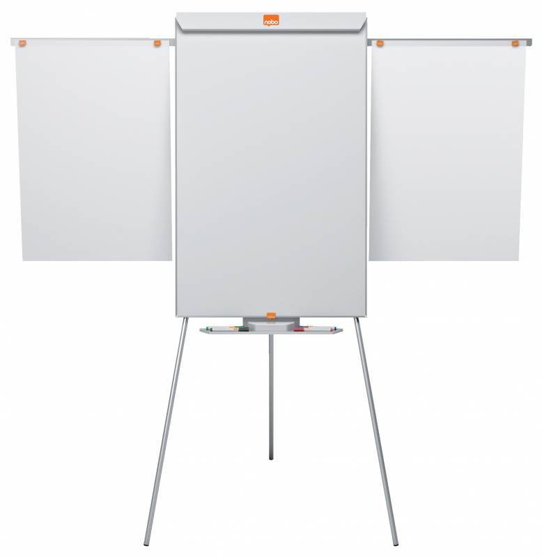 Nobo Classic flipover med whiteboard, 3 ben og forlængerarme