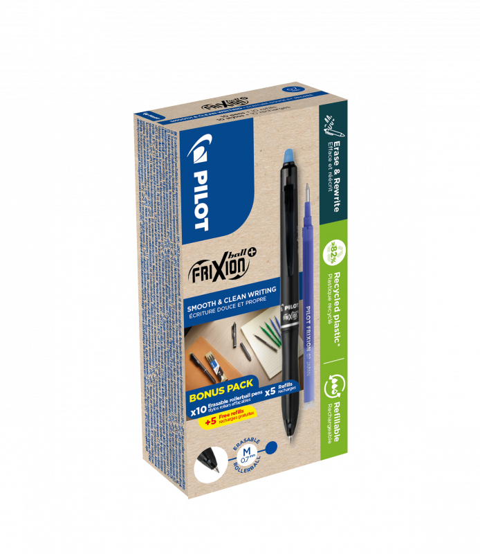 PILOT Frixion Ball Plus 0,7 blå Green Pack (10+10)