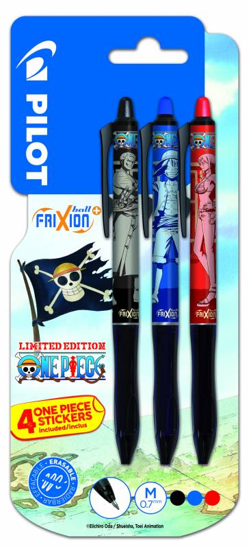 PILOT Frixion Ball Plus One Piece 0,7 3 stk forskellige farver