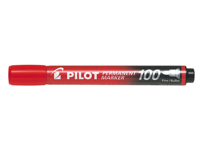 Pilot Marker Permanent 100 rund rød