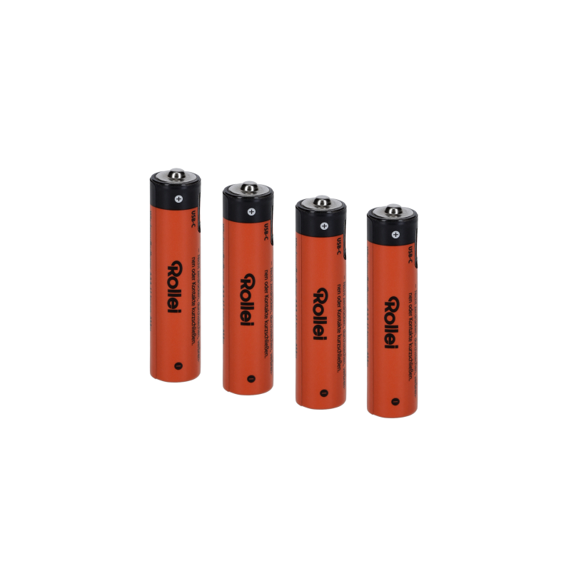 ROLLEI AAA Li-Ion Batteries med USB-C 4 stk pr pakke