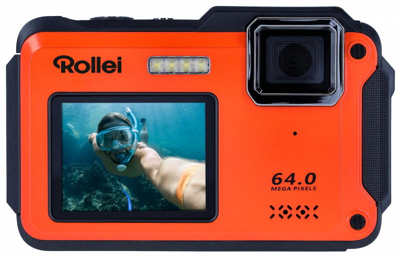 ROLLEI Sportsline 64 selfie vandtæt kamera orange