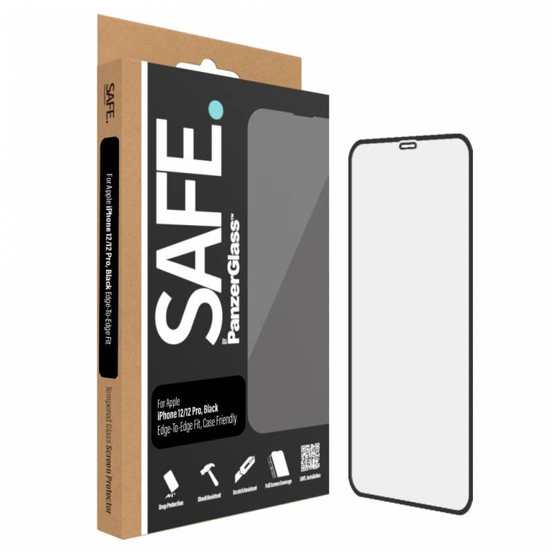 Panzerglass SAFE til iPhone 12/12 Pro skærmbeskyttelse klar