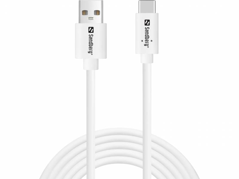 Sandberg USB-C til USB-A 2.0 2 eter hvid