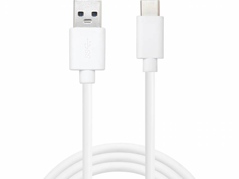 Sandberg USB-C to USB-A 2.0 kabel hvid 1 meter