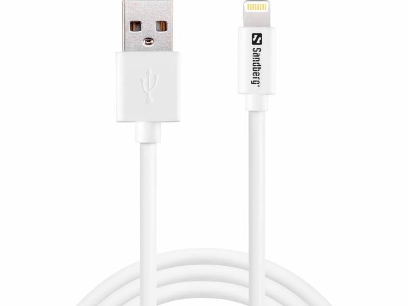 Sandberg USB-A til Lightning SAVER, 1 meter hvid
