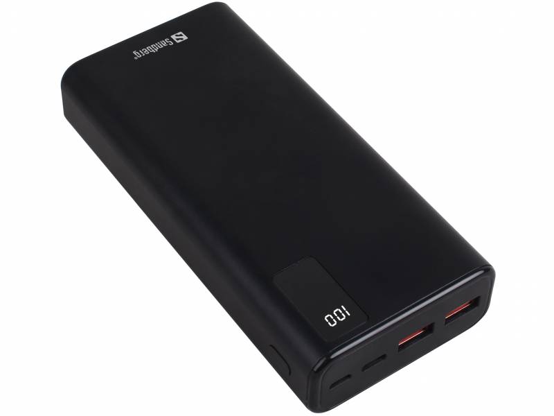 Sandberg 20.000 mAh PD 20W PowerBank USB-C, sort