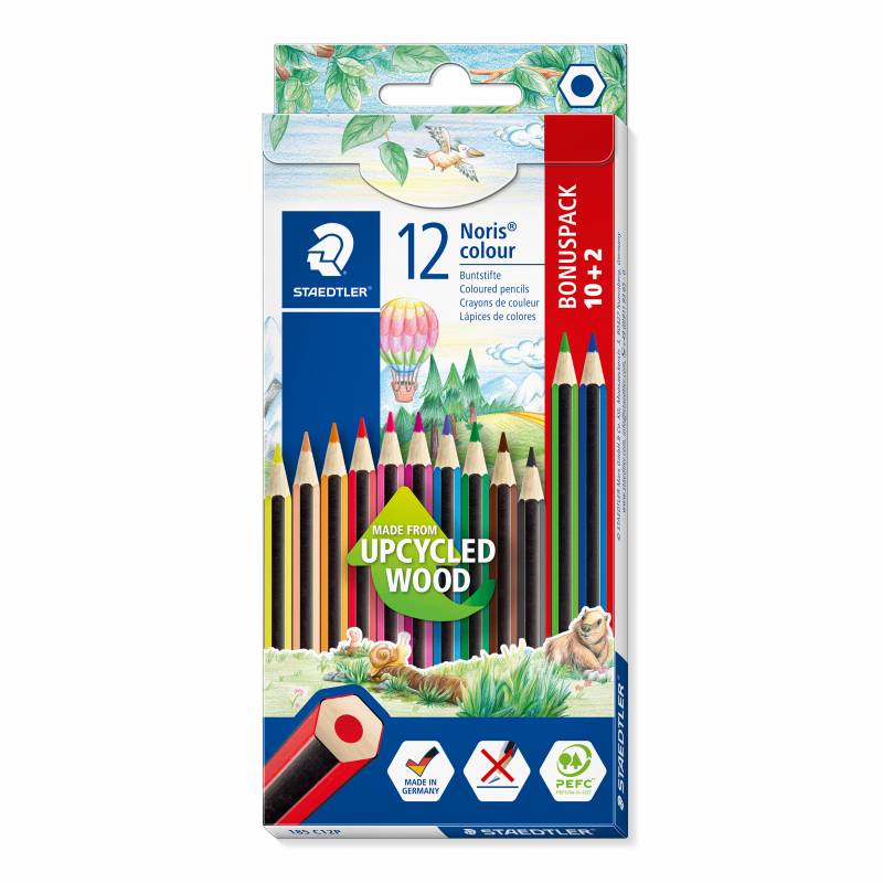 Staedtler farveblyant Noris genbrugstræ forskellige 10+2