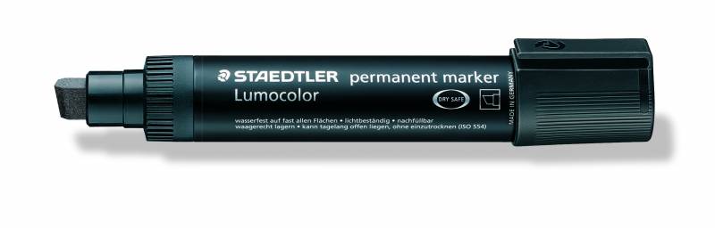 Lumocolor marker permanent med skrå spids 2-12mm sort