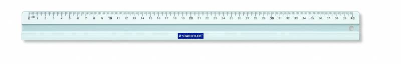 Staedtler Lineal aluminium 40cm, med skridsikker gummi
