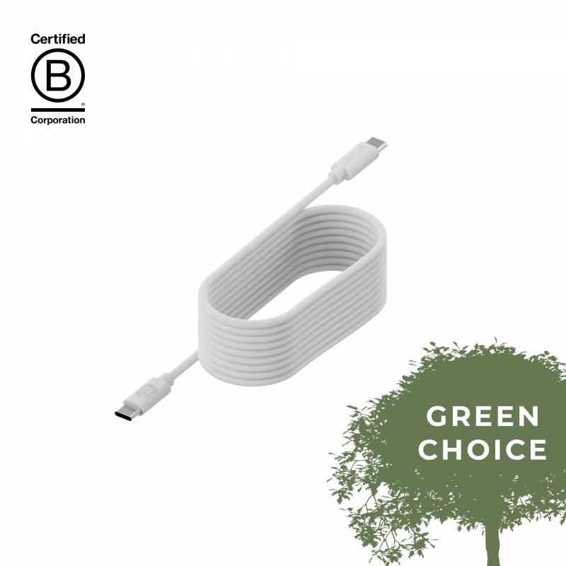 UPSTRÖM CIRKULÄR 100W USB-C to USB-C cable, White (1.2m)