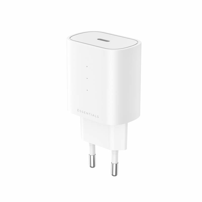 &Euml;SSENTIALS 25W USB-C Power Adapter hvid