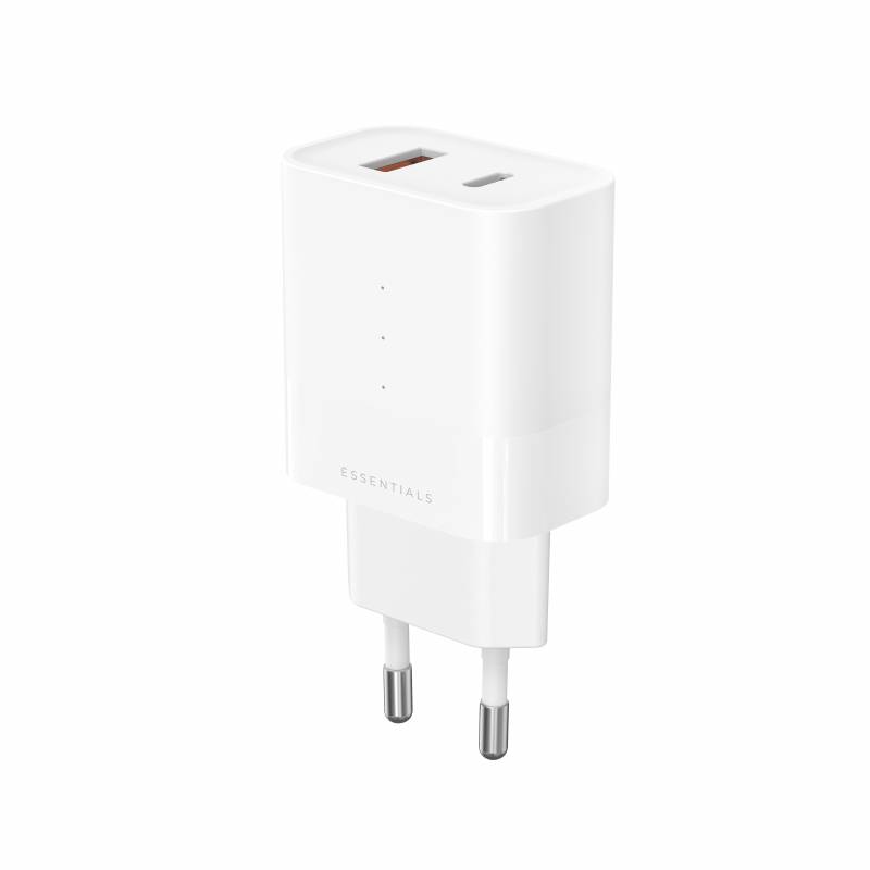 &Euml;SSENTIALS 30W USB-A & USB-C Power Adapter