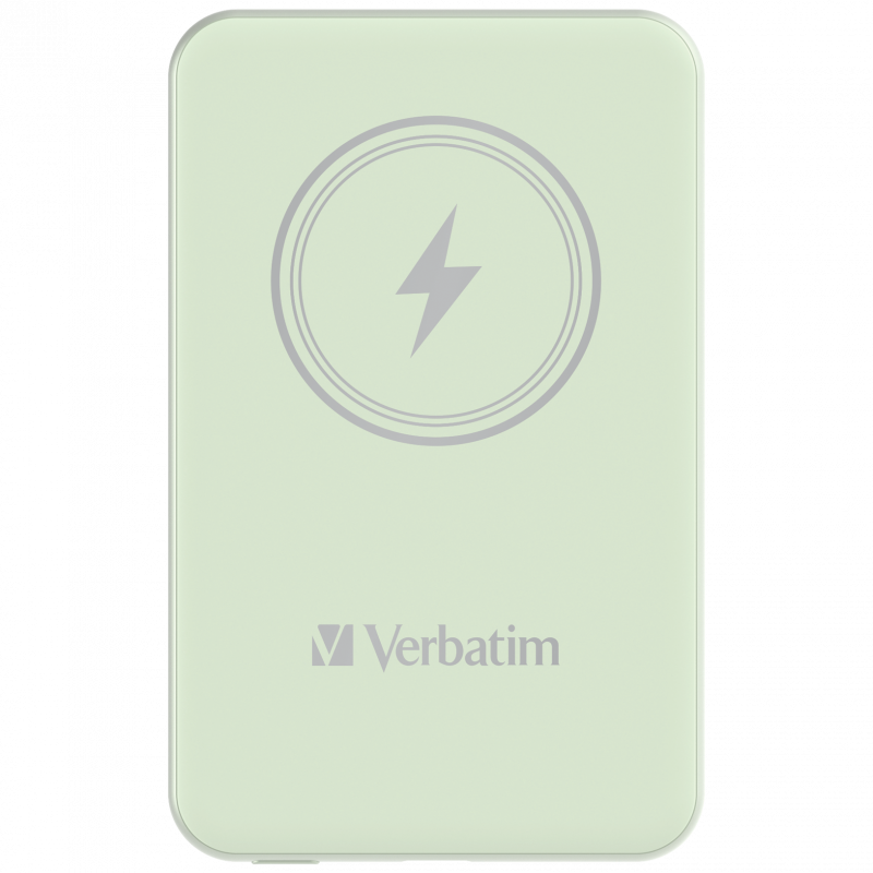 Verbatim power trådløs P5000 MAH UBS-C PD 20W 15W grøn