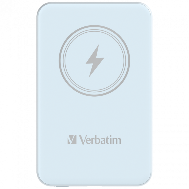 Verbatim power trådløs P5000 MAH UBS-C PD 20W 15W blå