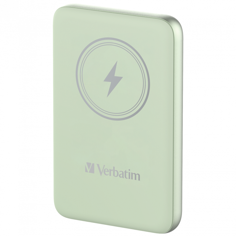 Verbatim power trådløs P10000 mAh UBS-C PD 20W 15W grøn