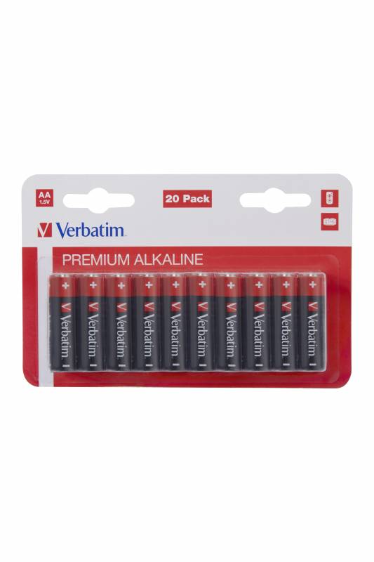 Verbatim Alkaline AA/LR6 (20-Pack) storpakke