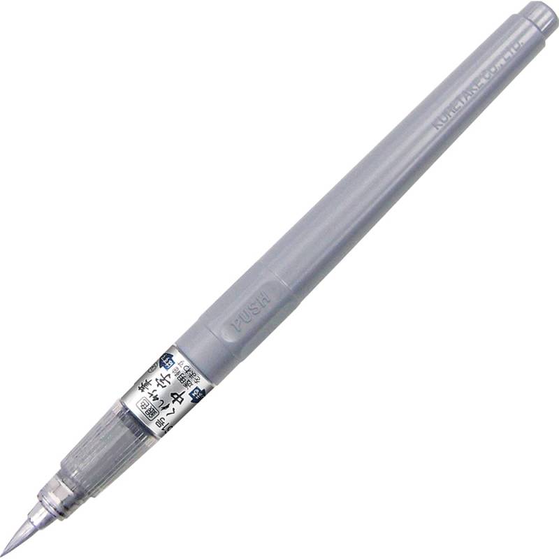 Zig Fude Pen Chuji No.61 metallic sølvfarvet pen