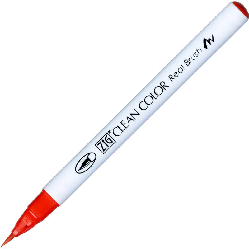 Zig Clean Color vandbaseret pensel pen 020 fluorescerende rød