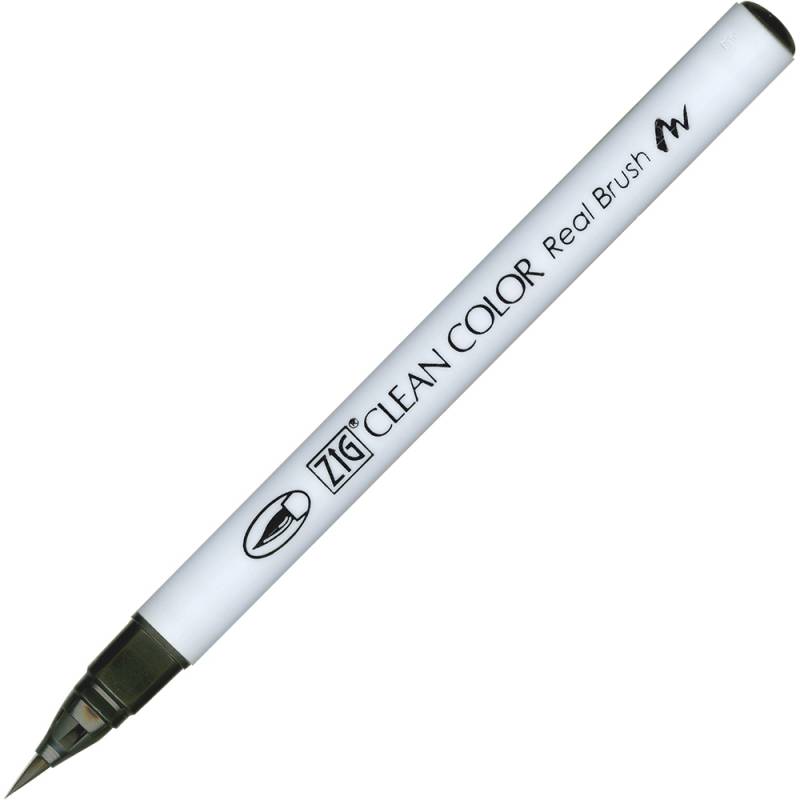Zig Clean Color vandbaseret pensel pen 095 fluorescerende mørk grå