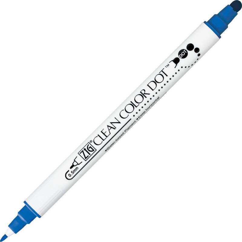 Zig Clean Color DOT Pen blå tusch pen