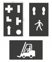 Durable Skabelons&aelig;t duraline&reg; lager 9 motiver sort