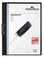 Durable Duraquick&reg; 20 klemmappe i pp-plast med klar forside,  sort