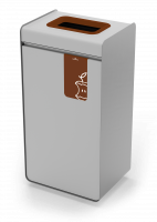 Durable affaldsbeholder durasort® 55 liter brun - til mad- & drikkekartoner/papiremballage