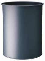 Durable papirkurv metal 15 liter rund m&oslash;rkegr&aring;