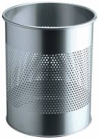 Durable papirkurv metal 15 liter 165mm rund s&oslash;lv