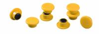 Durable magnet af ridsefri plast &Oslash;15mm gul