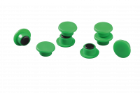 Durable magnet af ridsefri plast Ø15mm grøn