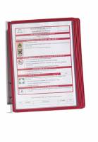 Durable Vario® vægregistersystem med 5 lommer komplet, rød