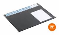 Durable skriveunderlag 65x48cm med kalender og overflade pp sort