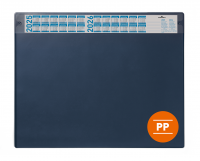 Durable skriveunderlag 65x48cm med kalender og overflade pp bl&aring;