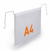 Durable lagerlomme med wirebeslag a4 tv&aelig;r, 50 stk