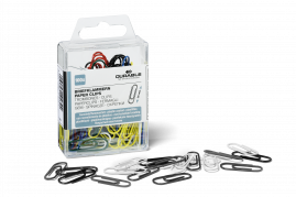 Papirclips 26 mm plastovertrukne metal, 100 stk farvet