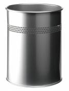 Papirkurv metal rundt 15 liter dekorationshuller s&oslash;lv