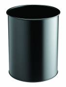 Durable papirkurv metal 15 liter rund lys sort