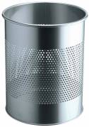 Durable papirkurv metal 15 liter 165mm rund s&oslash;lv