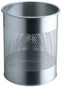 Durable papirkurv metal 15 liter 165mm rund s&oslash;lv